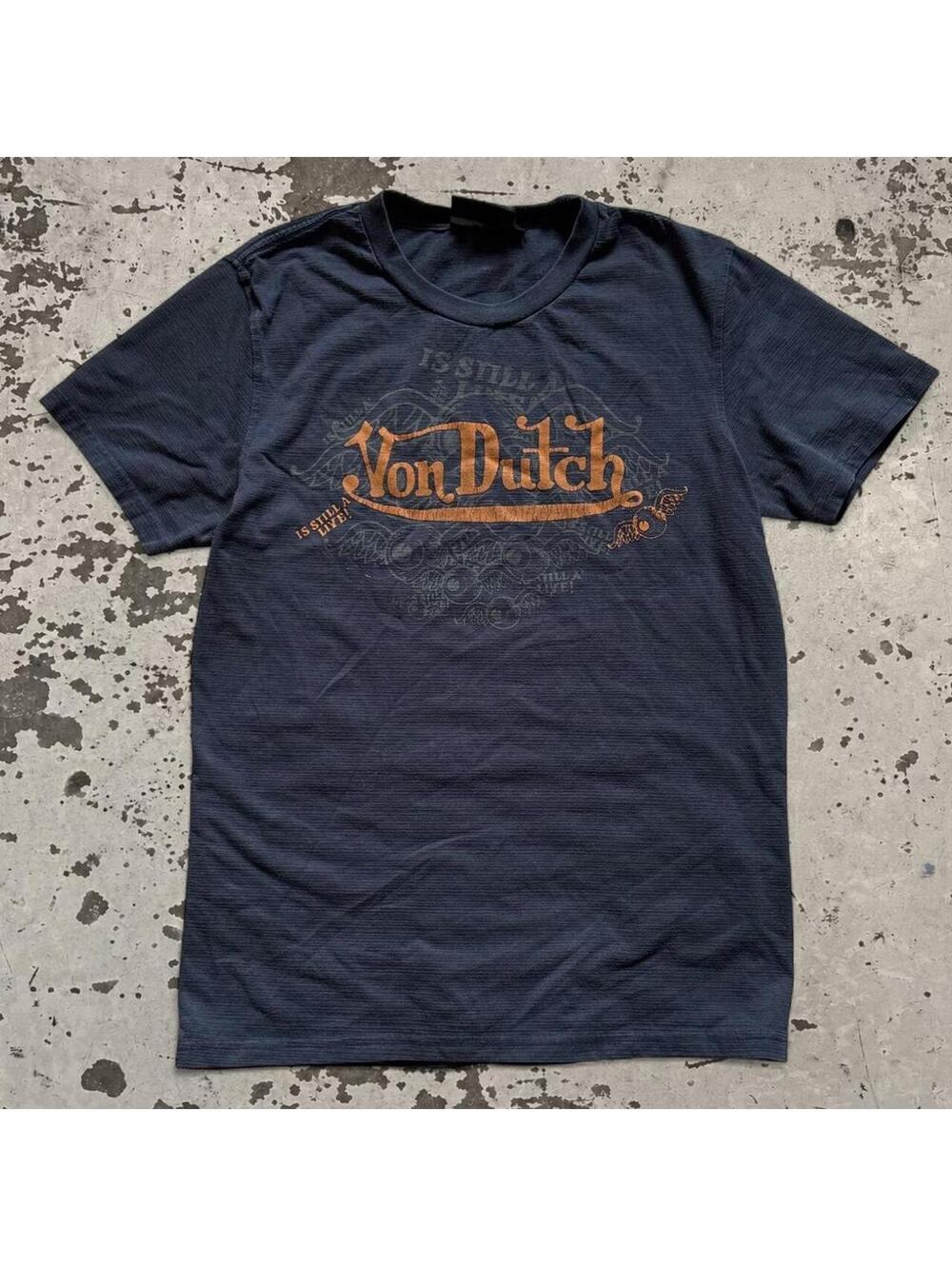 Men Vintage Von Dutch Motorcycles tee Size M